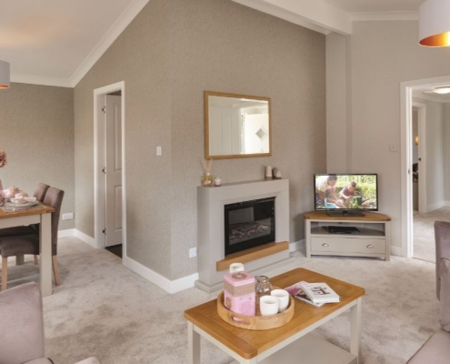 living room of bungalow for sale in lincolnshire