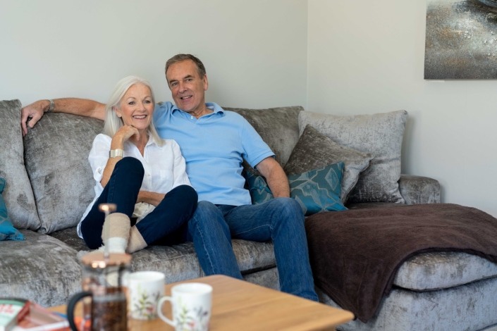 couple inside park home