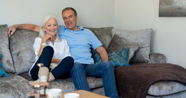 couple inside park home