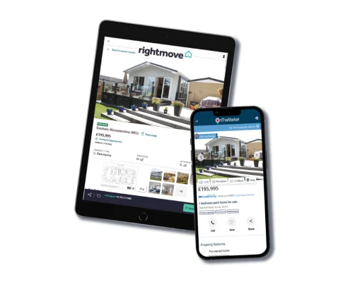 Ipad and phone with selling portals Rightmove and OntheMarket